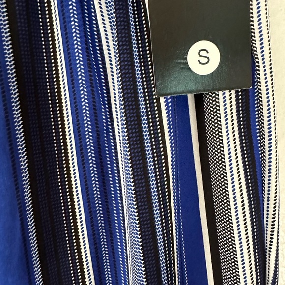 MESSINI Blue Prints Elastic Waist Pants BNWT Fits S/M - Picture 3 of 6